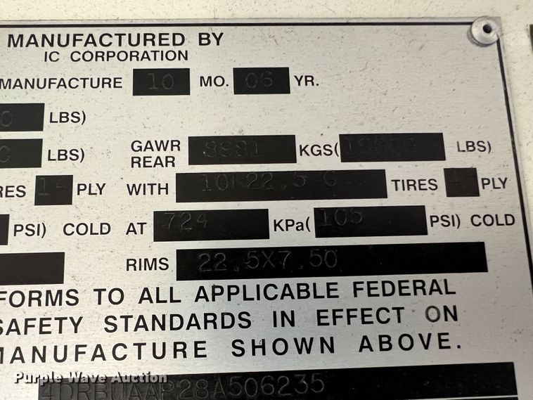 image for item MR9979 2008 International CE300  school bus