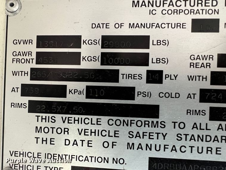 image for item MR9980 2011 International CE  school bus