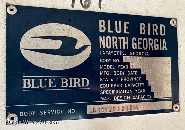 image for item MR9981 2005 Blue Bird Vision  school bus