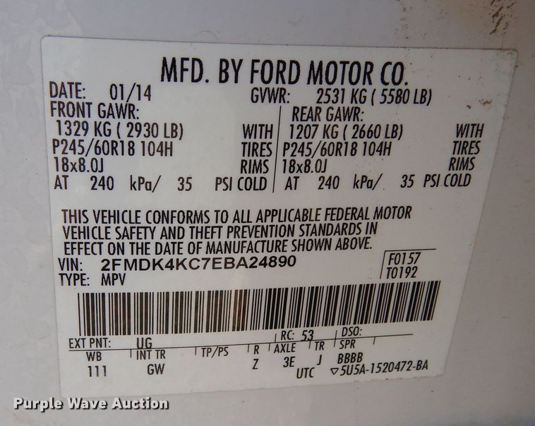 image for item DF8192 2014 Ford Edge Limited  SUV