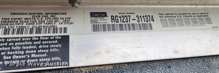 image for item DM4858 Club Car  golf cart