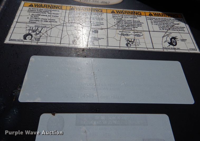 image for item DO1551 2014 Legend  equipment trailer