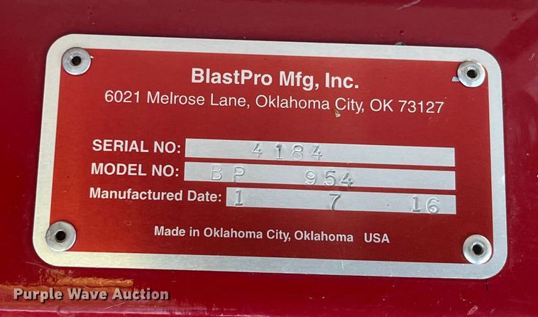 image for item DQ3041 2016 Blastpro  shot blaster system