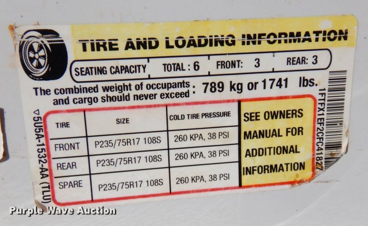 image for item DR2077 2012 Ford F150  SuperCab pickup truck