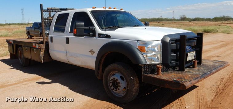 image for item DR2078 2014 Ford F550 Super Duty  Crew Cab flatbed truck