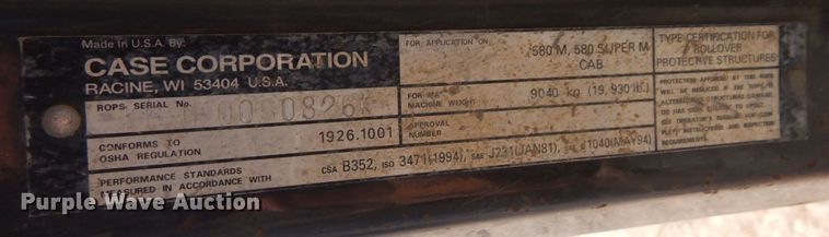 image for item DS1430 2004 Case 580M Series II  backhoe