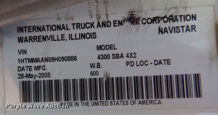 image for item DS1486 2009 International DuraStar 4300  utility / service truck