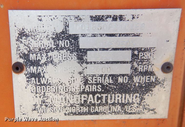 image for item DS1506 1981 Joy D0185QP21C1EB  air compressor