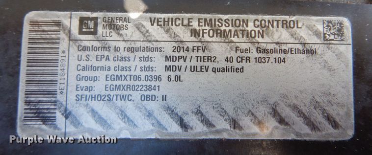 image for item JL9850 2014 Chevrolet Express 3500  van