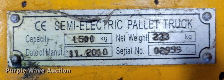 image for item JY9989 2010  pallet jack