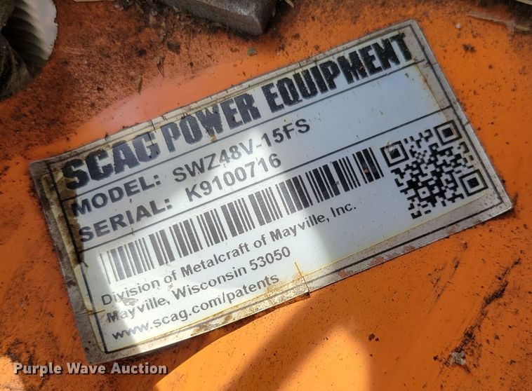 image for item JY9998 (2) Scag ZTR lawn mowers