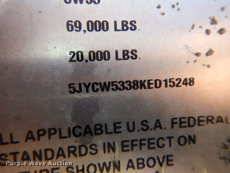 image for item KJ9023 2019 Dorsey CW53  walking floor trailer