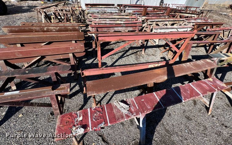 image for item KJ9037 Approximately 65 metal saw horses