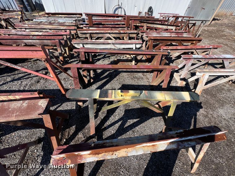 image for item KJ9037 Approximately 65 metal saw horses