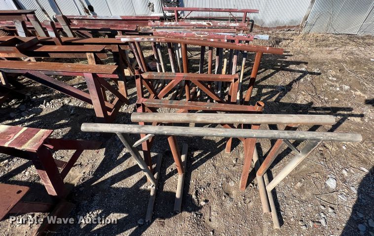 image for item KJ9037 Approximately 65 metal saw horses