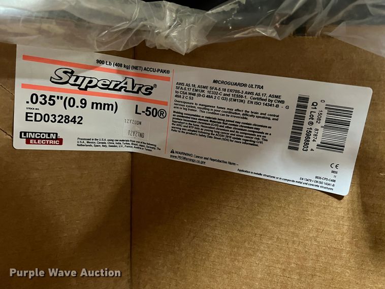 image for item KO9860 (2) boxes of Lincoln Electric SuperArc welding wire