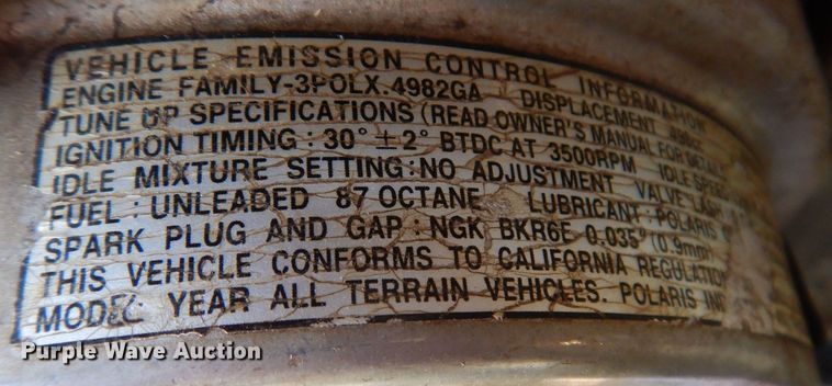 image for item KW9779 2003 Polaris Sportsman 500 HO  ATV