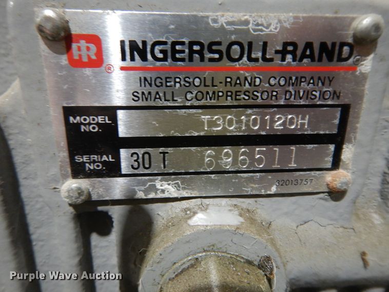 image for item LG9885 Ingersoll Rand T3010120H  air compressor