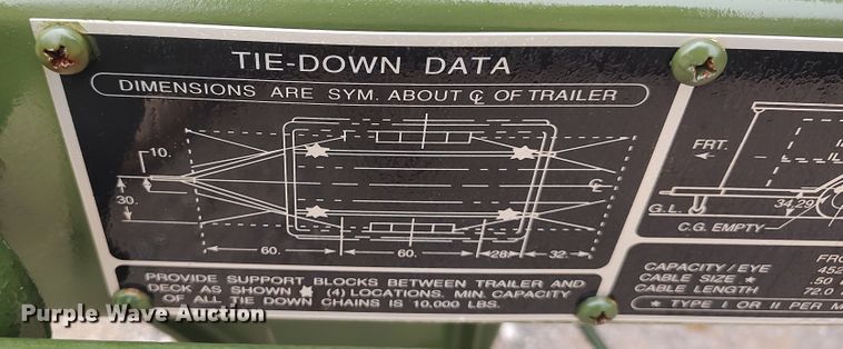 image for item LK9286 US Military  utility trailer