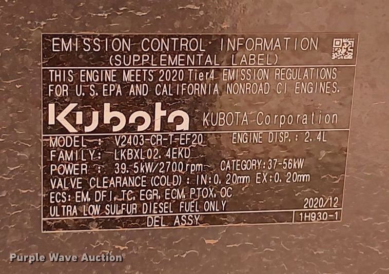 image for item LK9308 Kubota MX5400DT  MFWD tractor