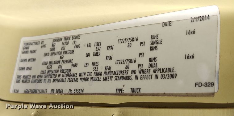 image for item LK9949 2014 GMC Savana G4500  refrigerated delivery van