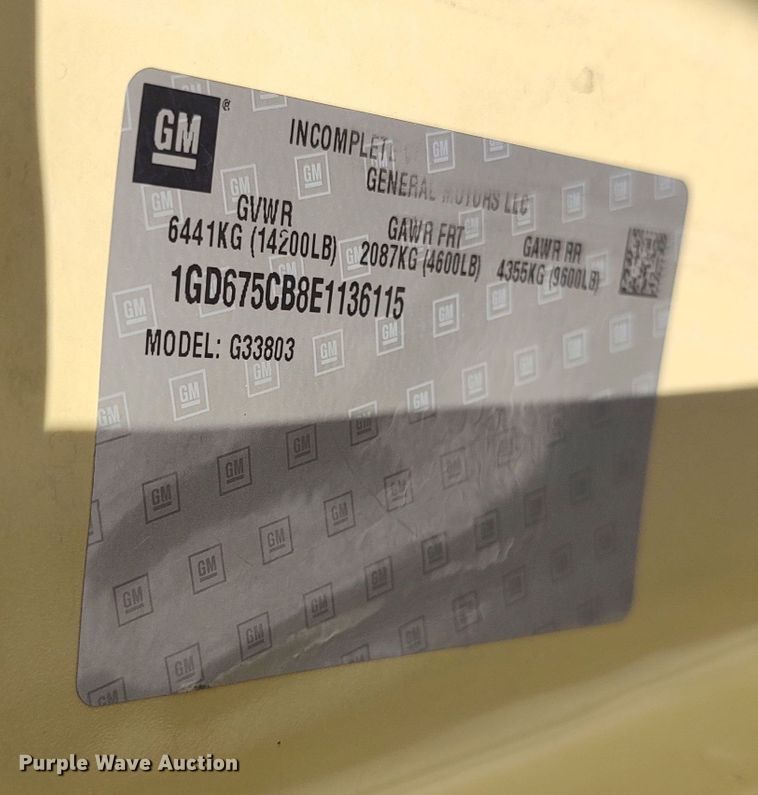 image for item LK9949 2014 GMC Savana G4500  refrigerated delivery van