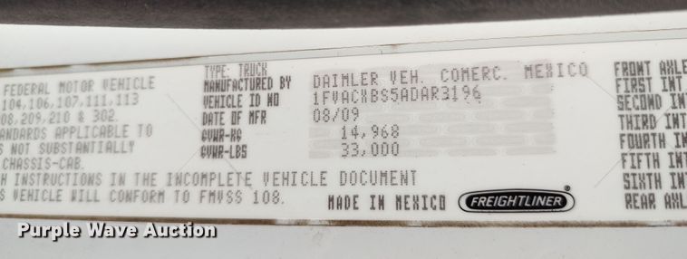 image for item LK9950 2010 Freightliner Business Class M2  Crew Cab utility / service truck