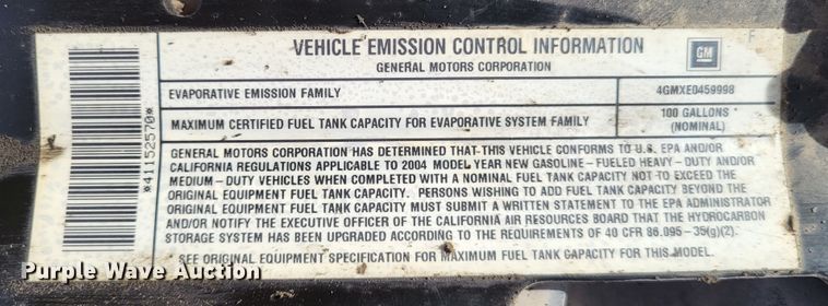 image for item LR9077 2004 Chevrolet Express G3500  box truck