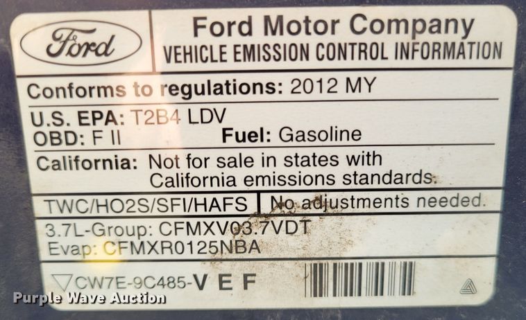 image for item LR9086 2012 Ford Mustang