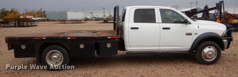 image for item LU9706 2012 Dodge Ram 5500HD  Crew Cab flatbed truck