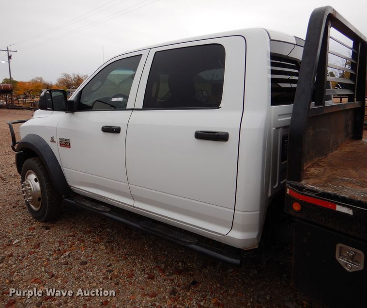 image for item LU9706 2012 Dodge Ram 5500HD  Crew Cab flatbed truck