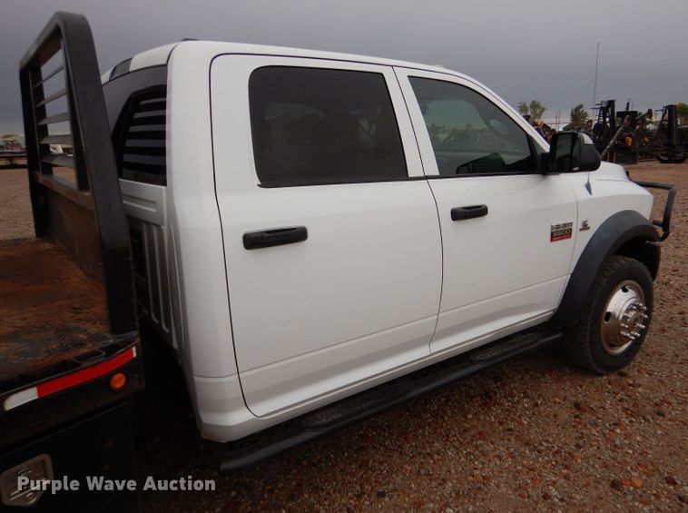 image for item LU9706 2012 Dodge Ram 5500HD  Crew Cab flatbed truck