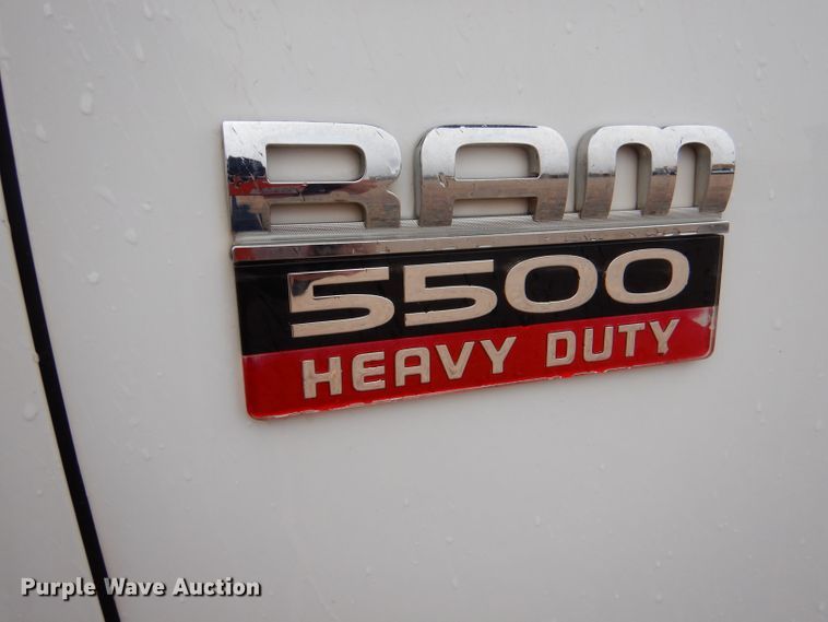 image for item LU9706 2012 Dodge Ram 5500HD  Crew Cab flatbed truck