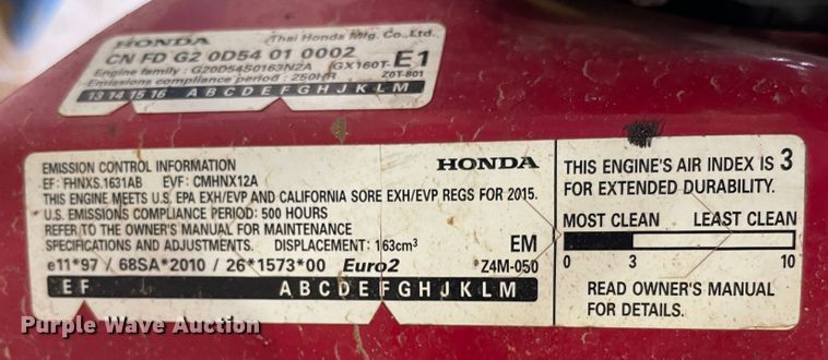 image for item LU9709 2015 Puma PUK-5508G  air compressor