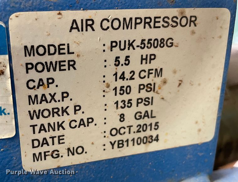 image for item LU9709 2015 Puma PUK-5508G  air compressor