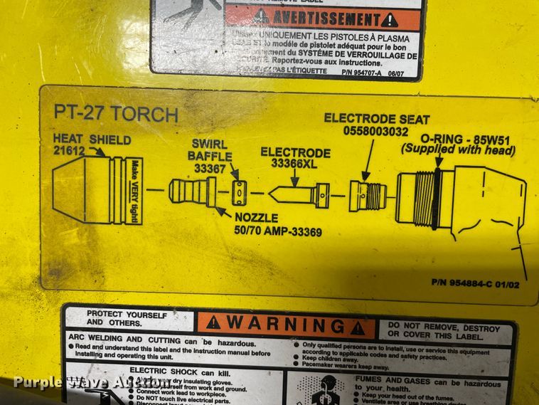 image for item LU9710 Esab PCM 875  plasma cutting system