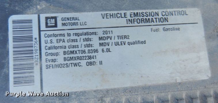 image for item MH9255 2011 Chevrolet Silverado 2500HD LT  Ext. Cab pickup truck