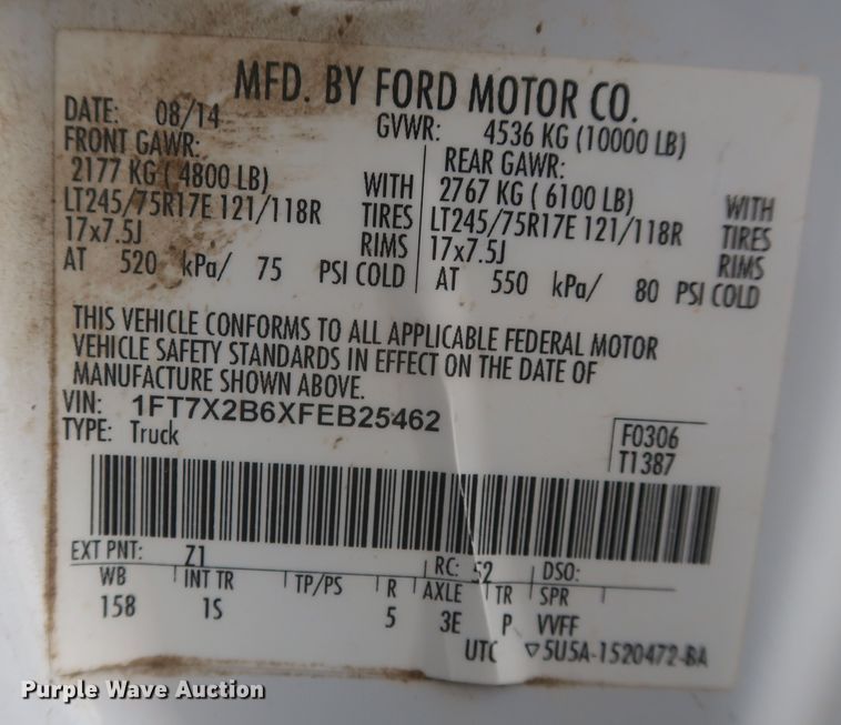 image for item MJ9213 2015 Ford F250 Super Duty  SuperCab pickup truck