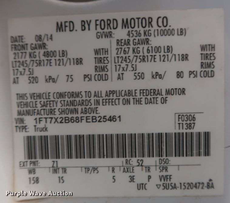 image for item MJ9219 2015 Ford F250 Super Duty  SuperCab pickup truck