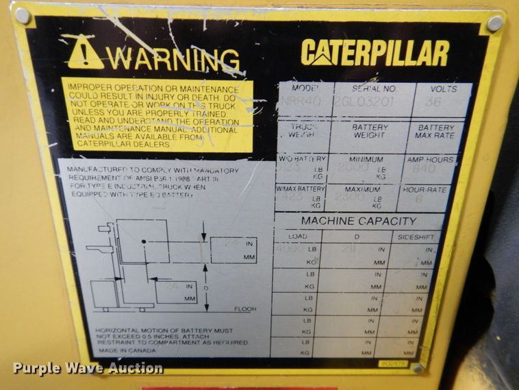 image for item MJ9802 Caterpillar NRR40  order picker