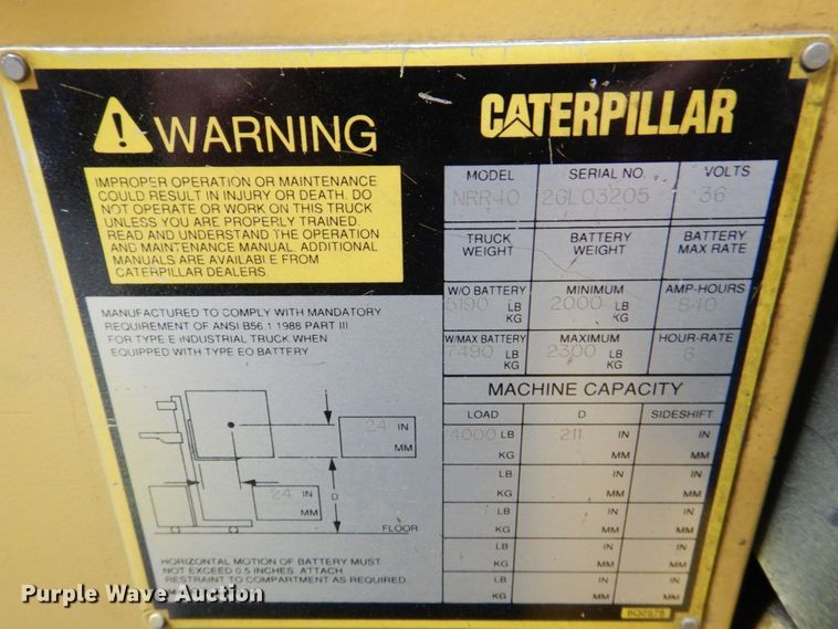 image for item MJ9803 Caterpillar NRR40  order picker