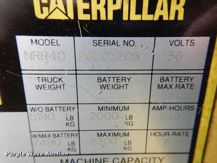 image for item MJ9803 Caterpillar NRR40  order picker