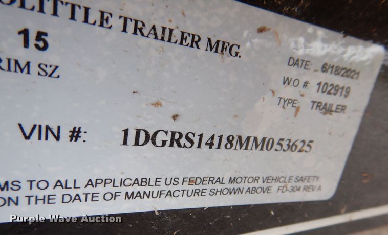 image for item MJ9835 2021 Doolittle 8414-SS  utility trailer