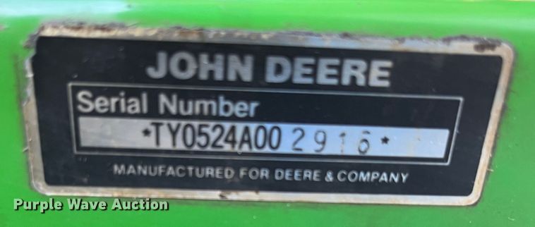 image for item MN9354 John Deere 524  snow blower