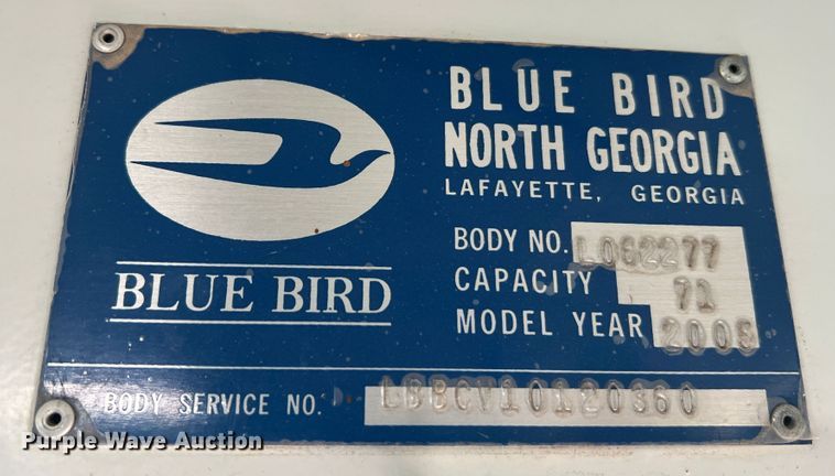 image for item MR9990 2005 Blue Bird Vision  school bus