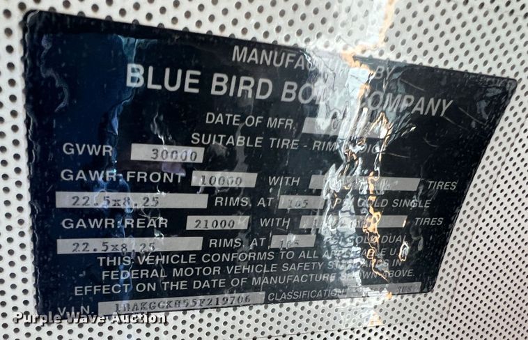 image for item MR9990 2005 Blue Bird Vision  school bus