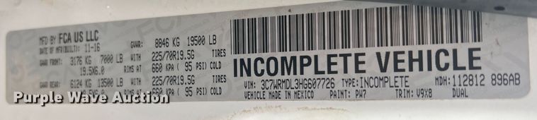 image for item MR9992 2017 Dodge Ram 5500HD SLT  rollback truck