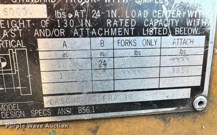 image for item MS9011 Caterpillar FGC30K  forklift