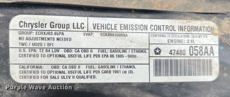 image for item MS9017 2014 Dodge Grand Caravan SXT  van