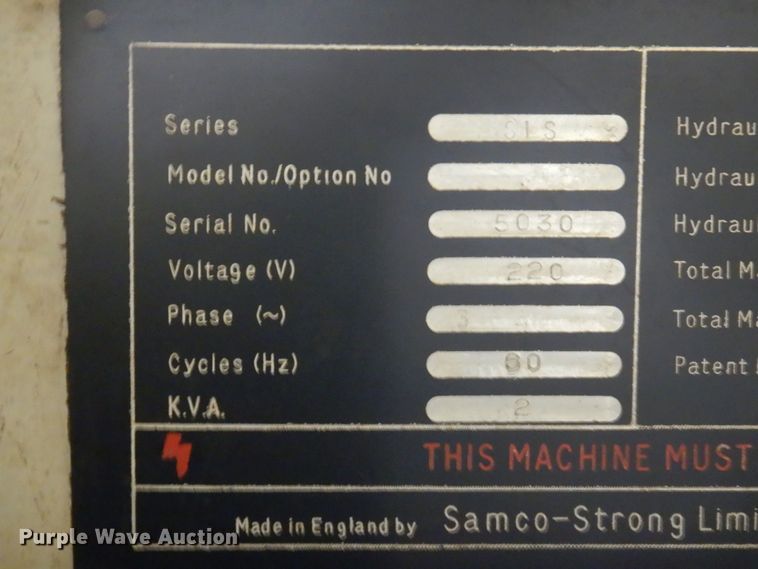 image for item MW9314 Samco-Strong Limited Series SLS  clicker press